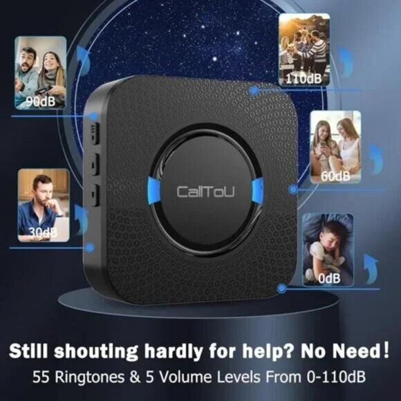 Caregiver Pager Wireless Call Bell Alert Button Waterproof Transmitter - Picture 4 of 13